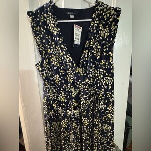 Tommy Hilfiger Gold and White Floral Dress